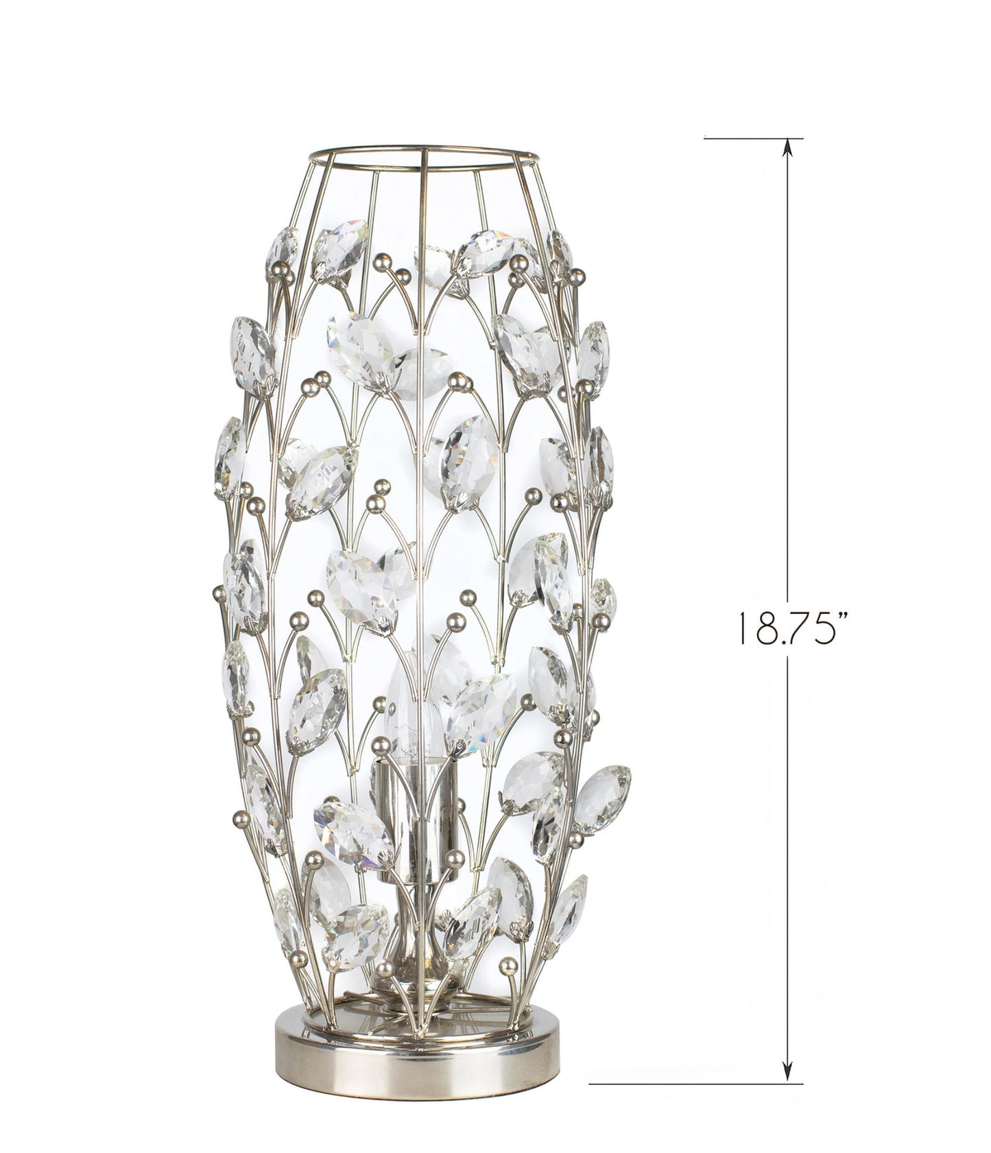 Crystal Buds 18" Metal Uplight By LumiSource - GUI19-CSTLBD CLPNI | Table Lamps | Modishstore - 8