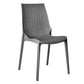 LeisureMod Kent Outdoor Patio Plastic Dining Chair - KC19GR | Outdoor Chairs | Modishstore - 5