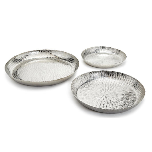 Hammered Tray Set Of 6 By Tozai Home | Decorative Trays & Dishes | Modishstore - 1