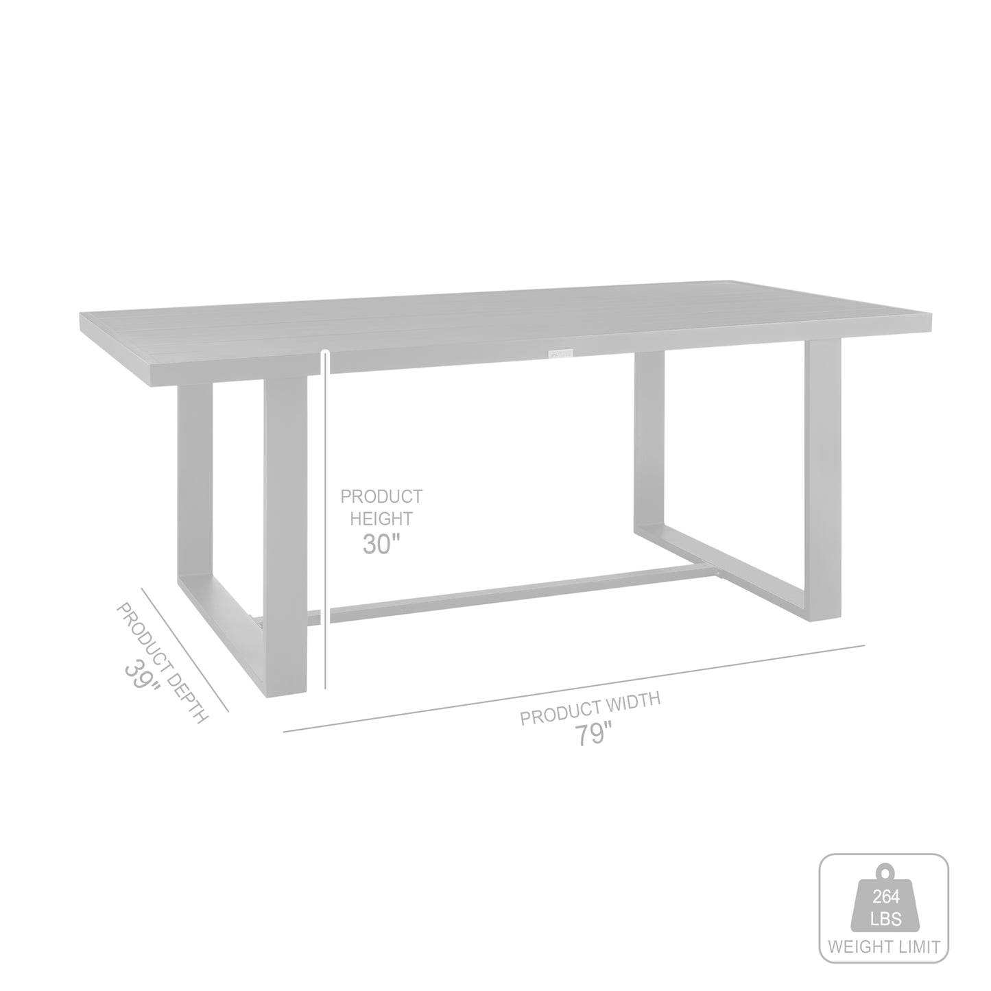 Alegria Outdoor Patio 5-Piece Dining Table Set in Aluminum with Gray Rope and Cushions By Armen Living | Outdoor Dining Sets | Modishstore - 10