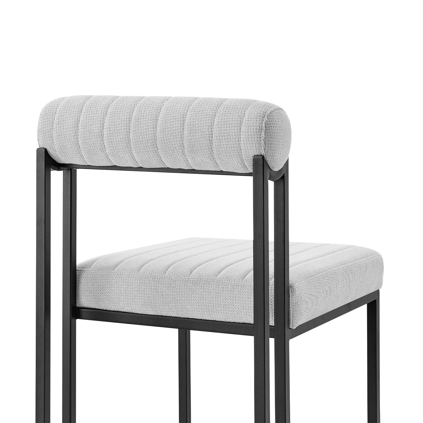 Anastasia Dining Chair with Matte Black Iron and Anchor Gray Fabric - Set of 2 By Armen Living | Dining Chairs | Modishstore - 20