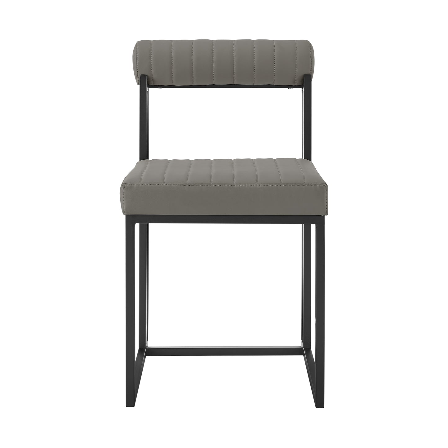 Anastasia Dining Chair with Matte Black Iron and Anchor Gray Fabric - Set of 2 By Armen Living | Dining Chairs | Modishstore - 29