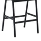 Apache Black Oak Wood and Faux Leather Counter Stool By Armen Living | Bar Stools | Modishstore - 11