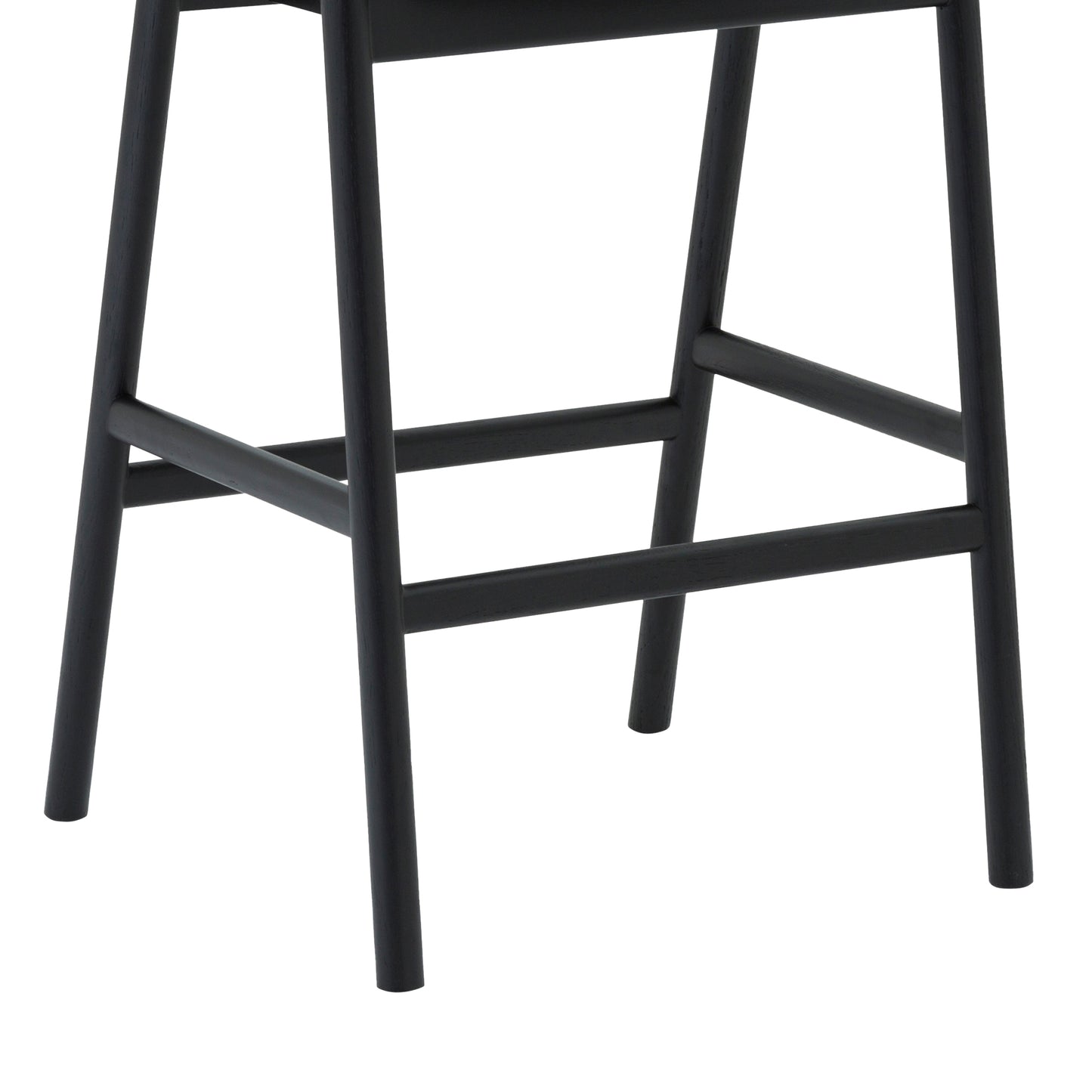 Apache Black Oak Wood and Faux Leather Counter Stool By Armen Living | Bar Stools | Modishstore - 11