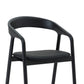 Apache Black Oak Wood and Faux Leather Bar Stool By Armen Living | Bar Stools | Modishstore - 6