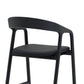 Apache Black Oak Wood and Faux Leather Bar Stool By Armen Living | Bar Stools | Modishstore - 7