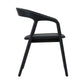 Apache Black Oak Wood and Faux Leather Dining Chair By Armen Living | Dining Chairs | Modishstore - 5