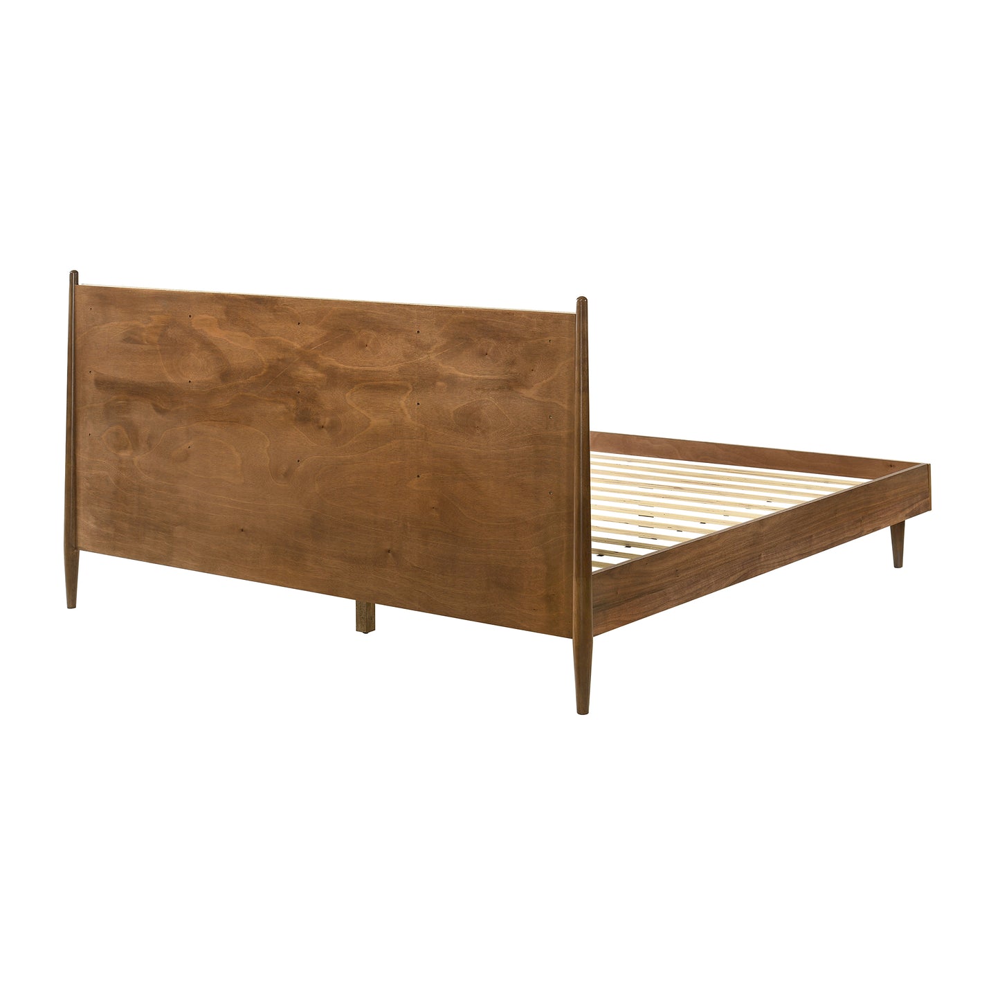 Artemio King Platform Wood Bed Frame in Walnut Finish By Armen Living | Beds | Modishstore - 7