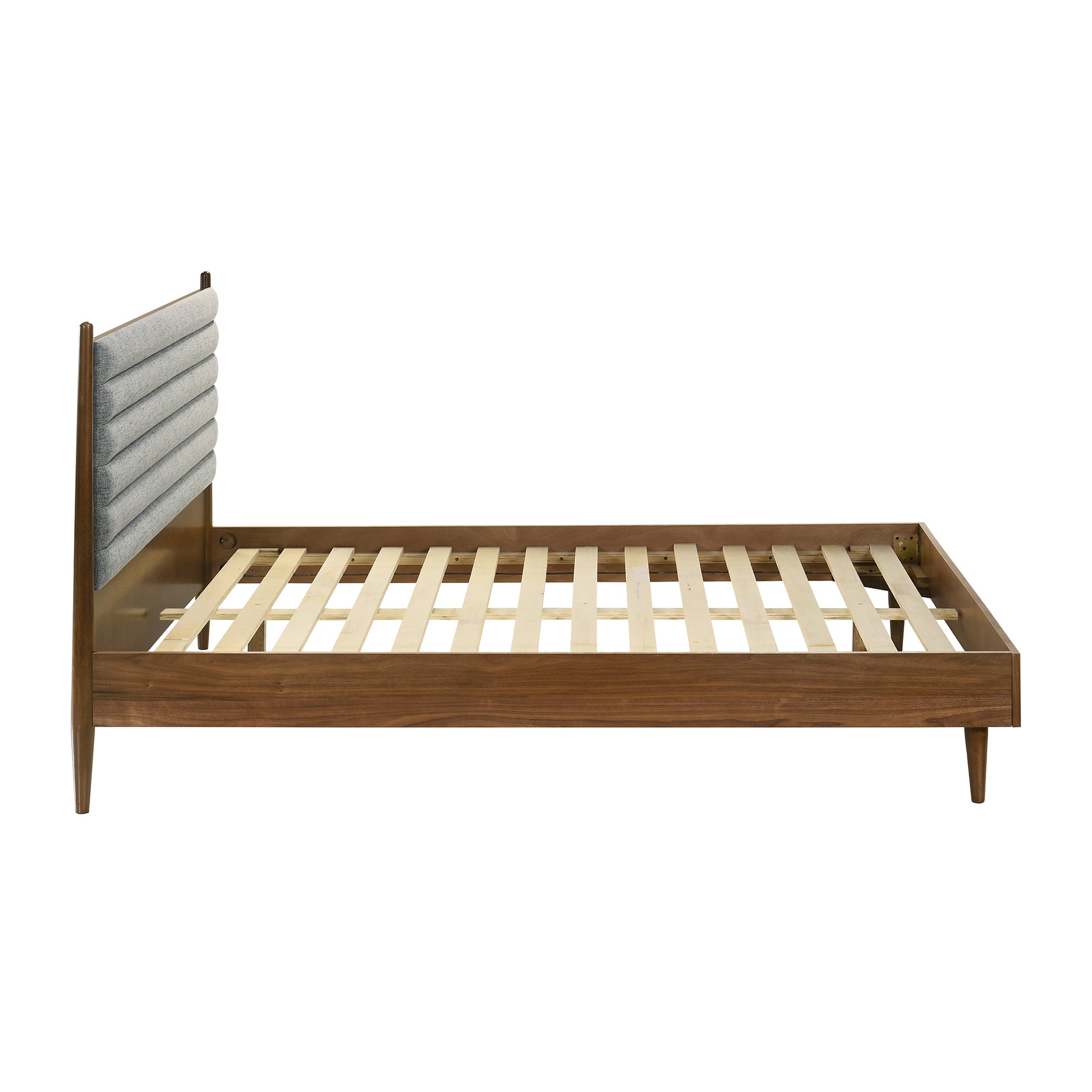 Artemio Queen Platform Wood Bed Frame in Walnut Finish By Armen Living | Beds | Modishstore - 6