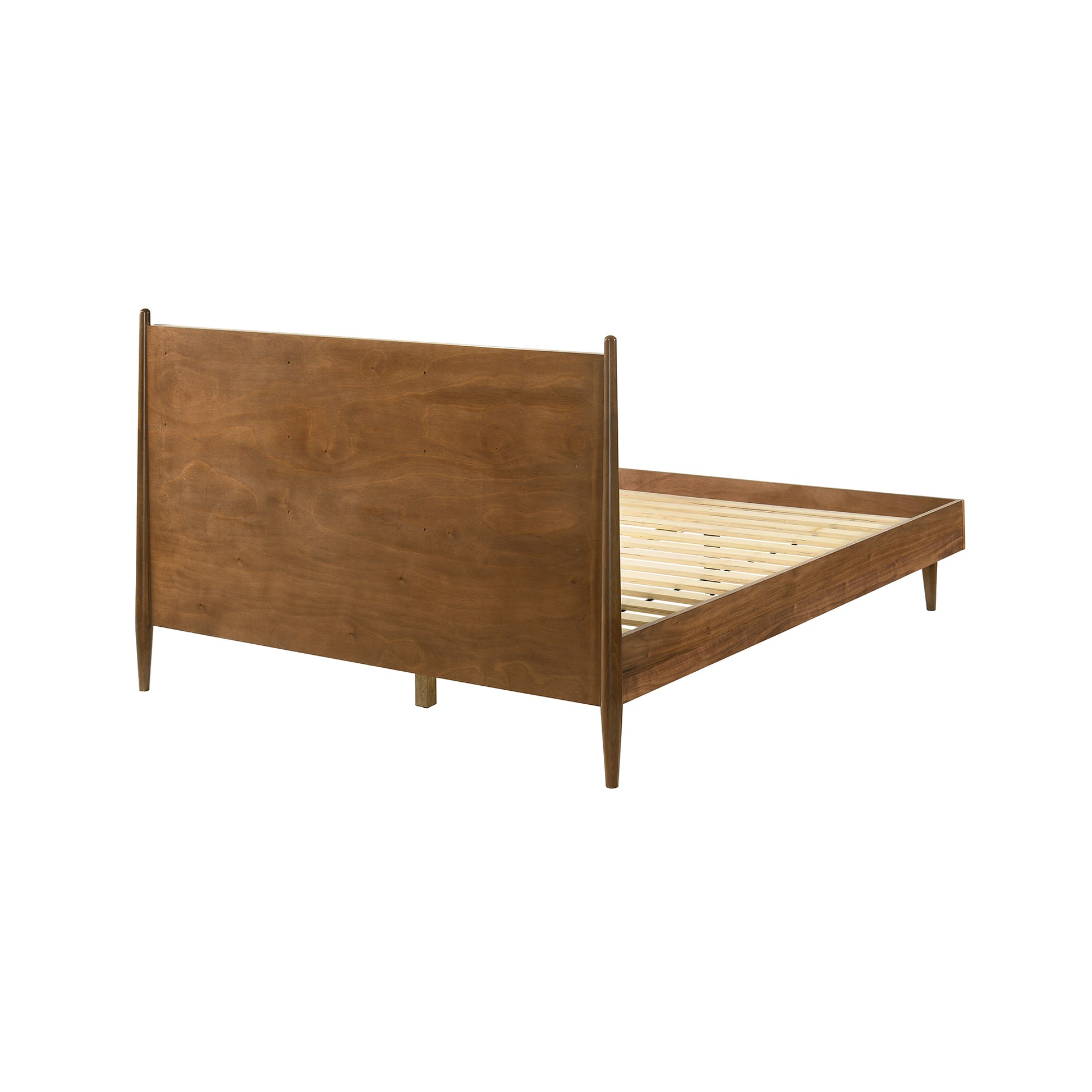 Artemio Queen Platform Wood Bed Frame in Walnut Finish By Armen Living | Beds | Modishstore - 7