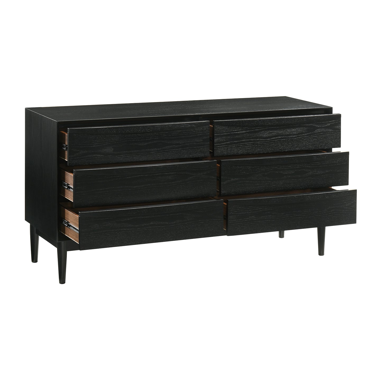 Artemio 6 Drawer Wood Dresser in Walnut Finish By Armen Living | Dressers | Modishstore - 16