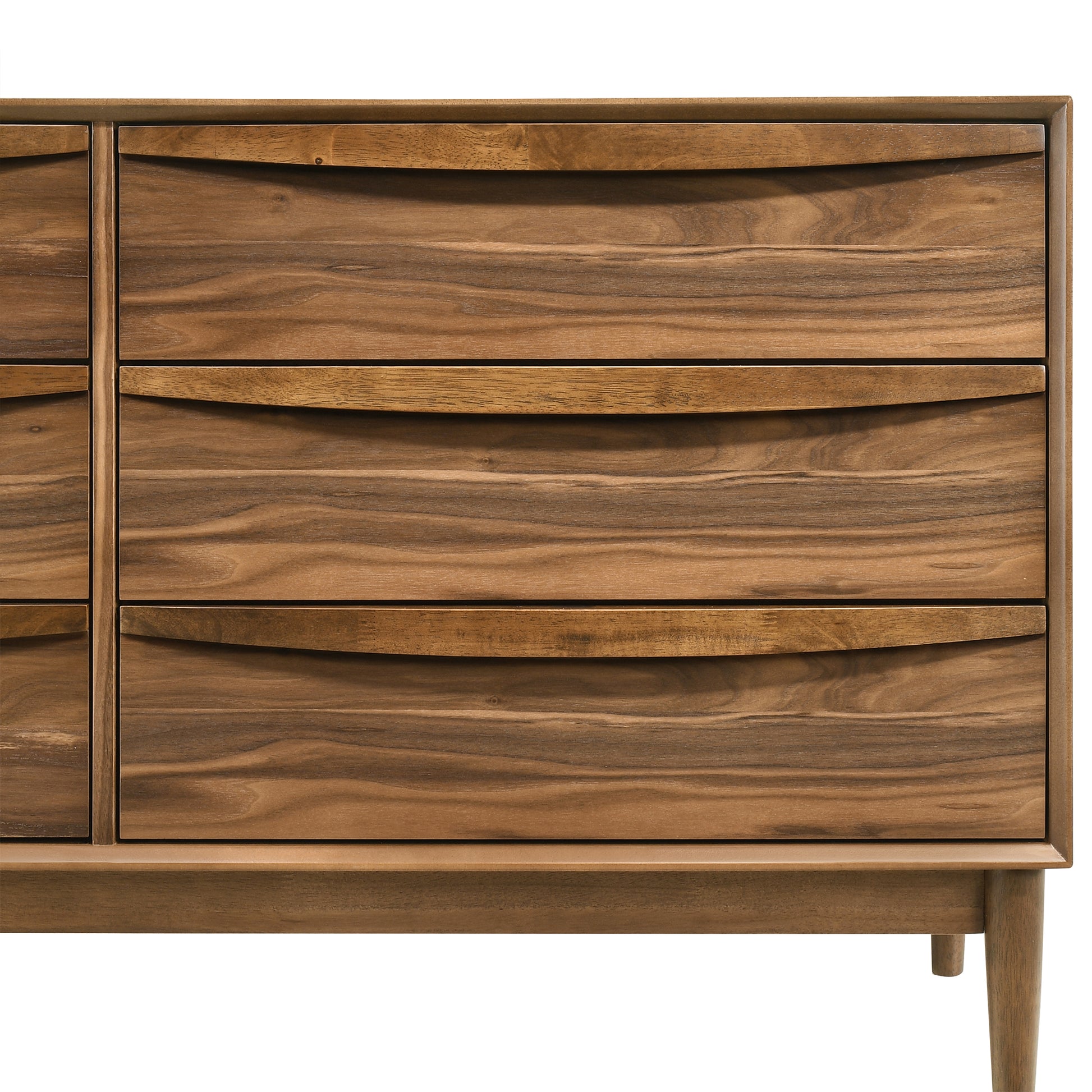 Artemio 6 Drawer Wood Dresser in Walnut Finish By Armen Living | Dressers | Modishstore - 12