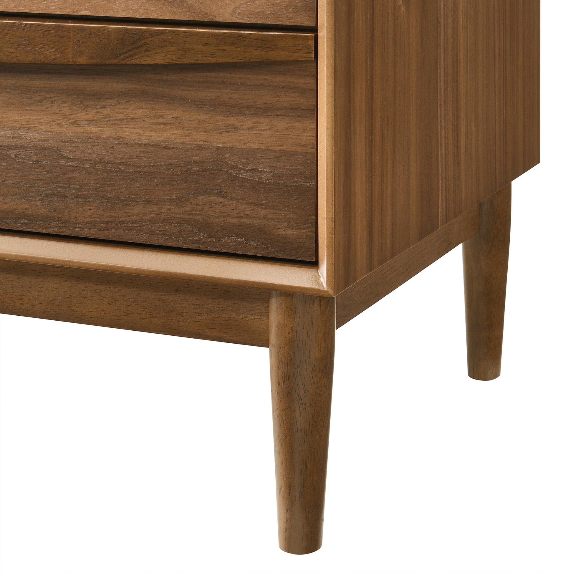 Artemio 2 Drawer Wood Nightstand with Shelf in Walnut Finish By Armen Living | Nightstands | Modishstore - 10