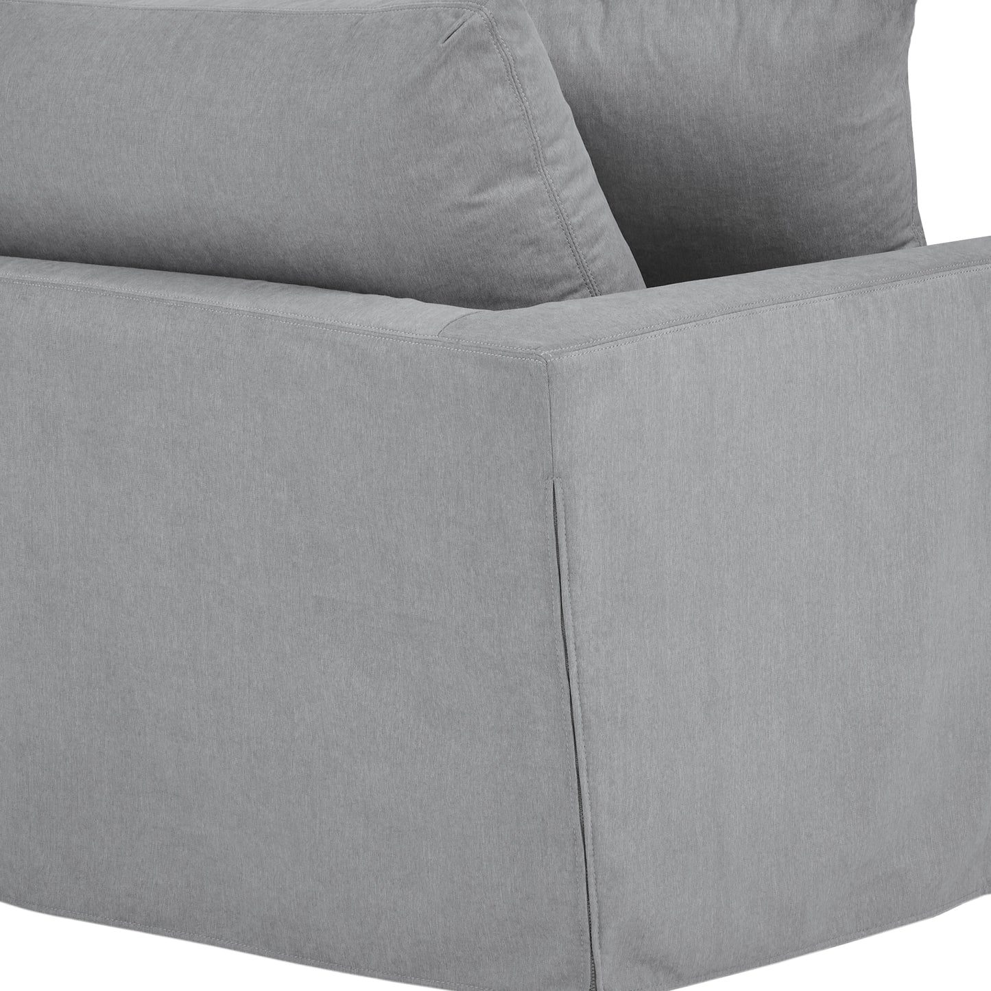 Ciara 53" Upholstered Chair and a Half in Slate Gray By Armen Living | Accent Chairs | Modishstore - 7