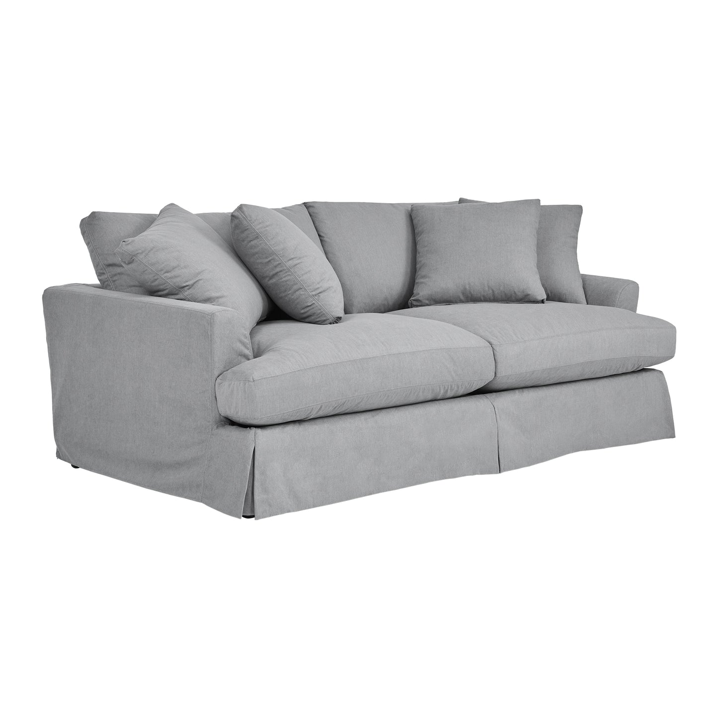 Ciara 93" Upholstered Sofa in Slate Gray  By Armen Living | Sofas | Modishstore - 3