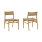 Erie Black Woven Paper Cord and Wood Dining Chairs - Set of 2 By Armen Living | Dining Chairs | Modishstore - 15