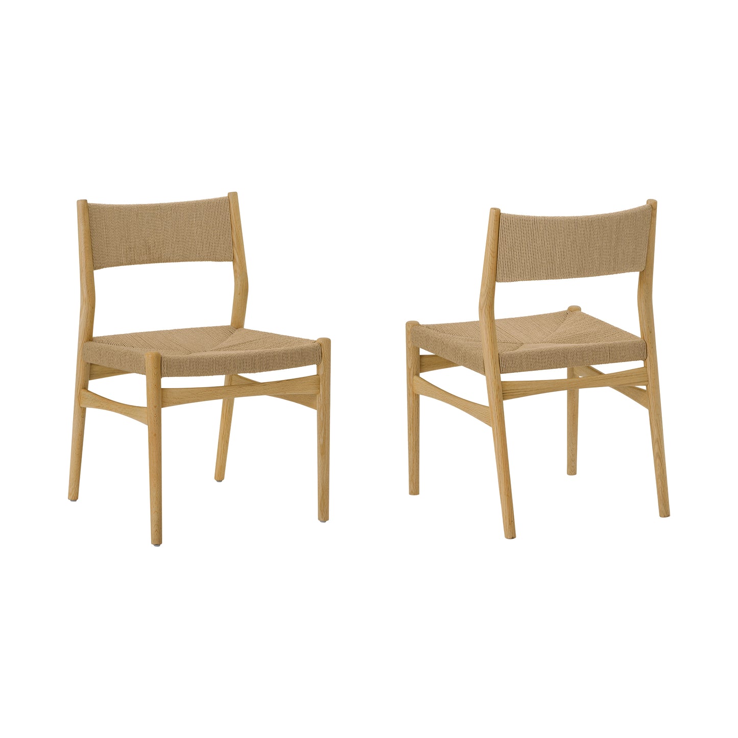 Erie Black Woven Paper Cord and Wood Dining Chairs - Set of 2 By Armen Living | Dining Chairs | Modishstore - 15