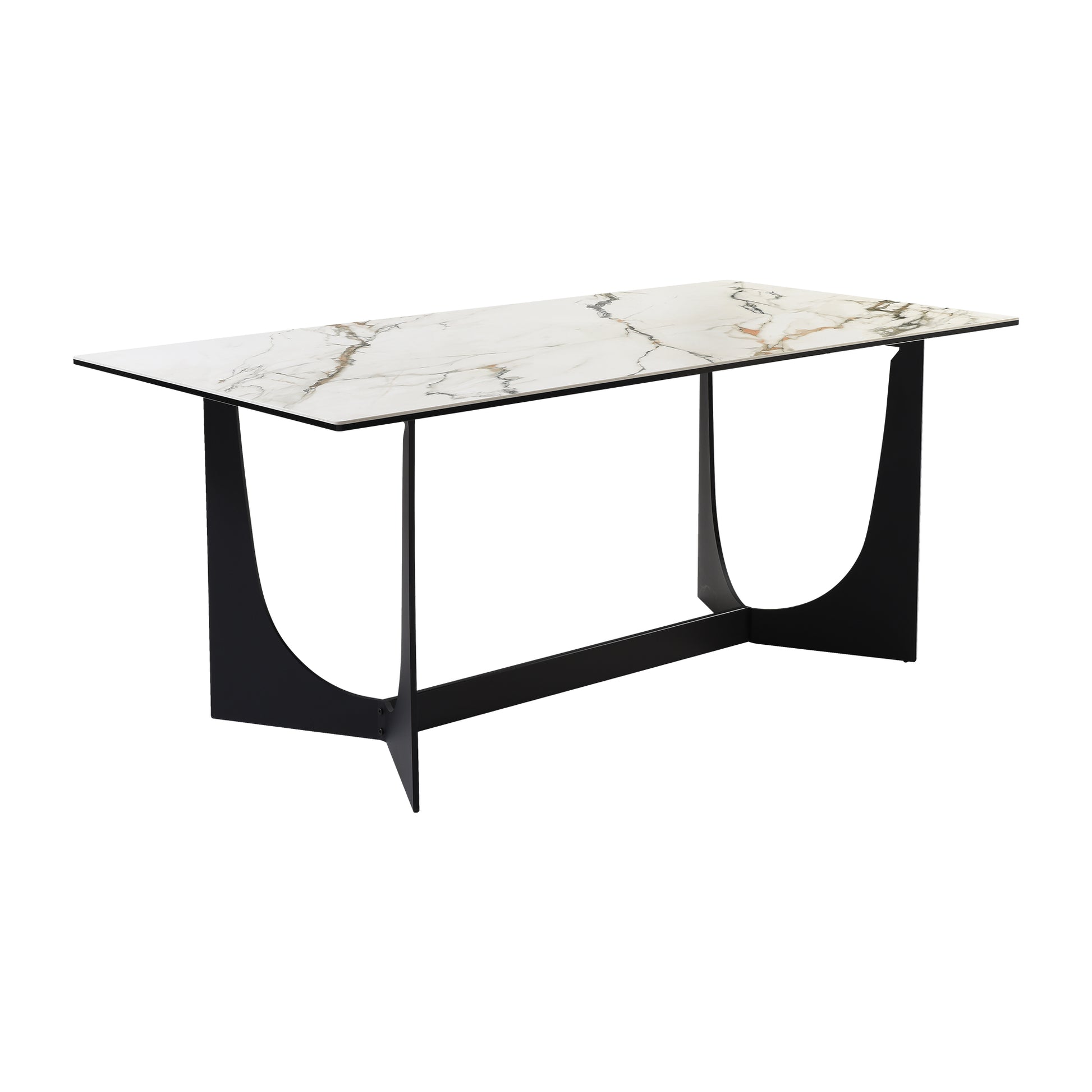 Esme Dining Table in Stone and Metal By Armen Living | Dining Tables | Modishstore - 3