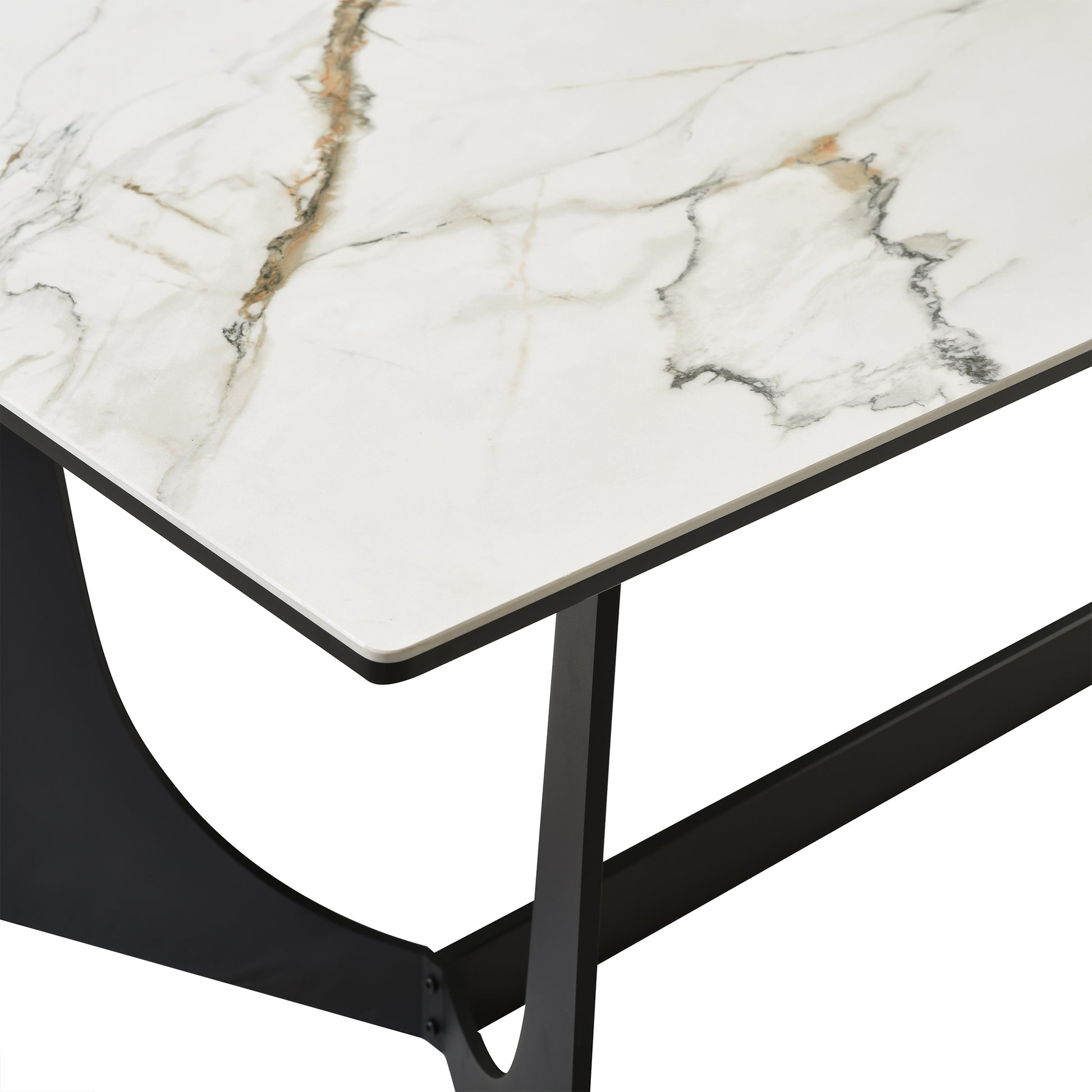 Esme Dining Table in Stone and Metal By Armen Living | Dining Tables | Modishstore - 8