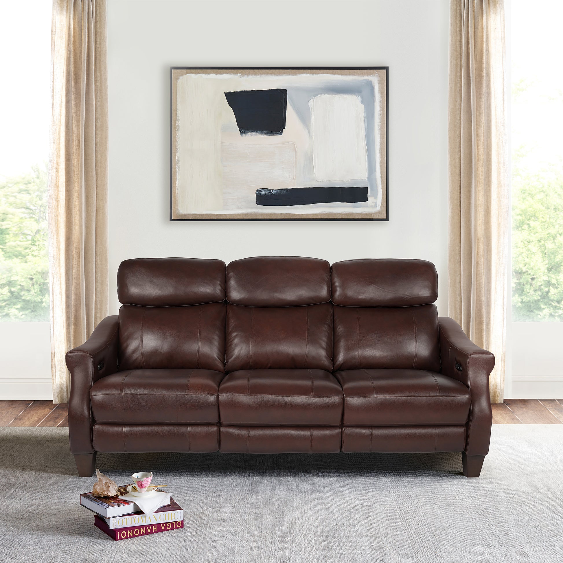 Felicity 84" Zero Gravity Power Reclining Sofa in Chocolate Leather By Armen Living | Sofas | Modishstore