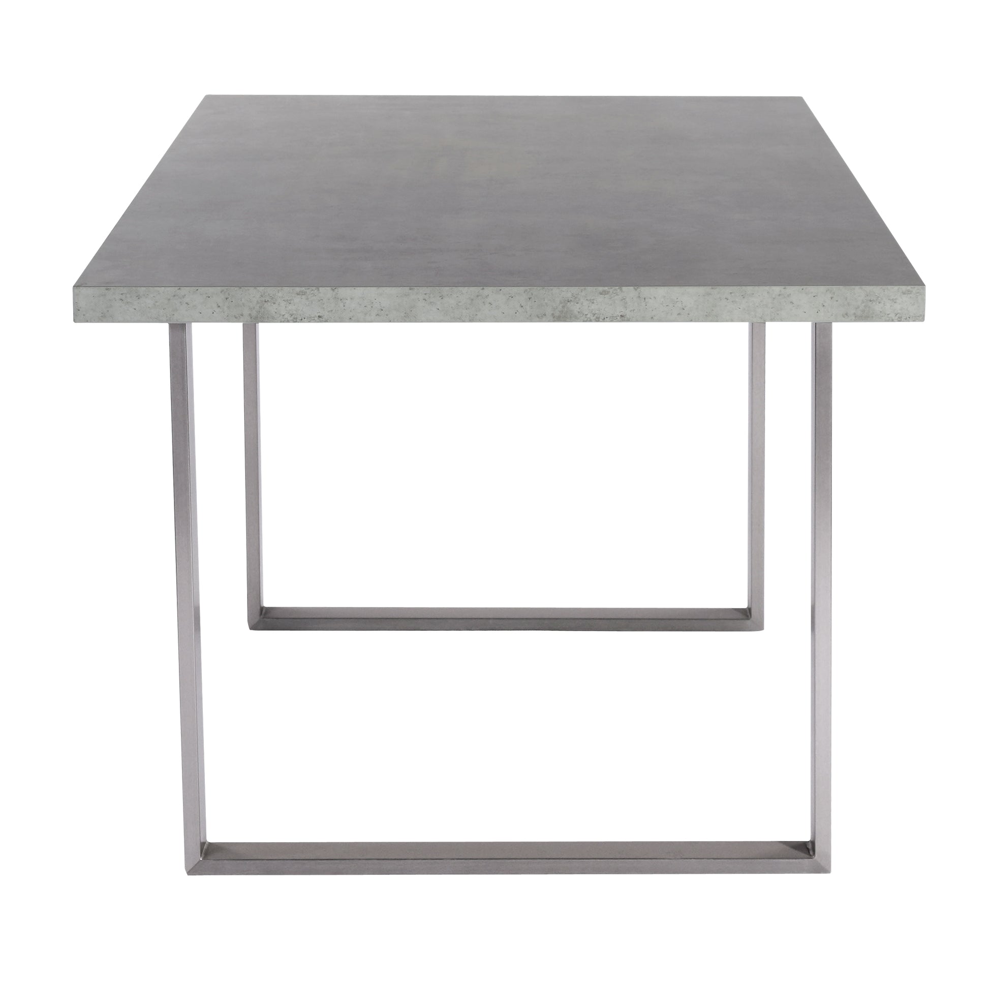 Fenton Dining Table with Cement Gray Laminate Top and Brushed Stainless Steel Base By Armen Living | Dining Tables | Modishstore - 5