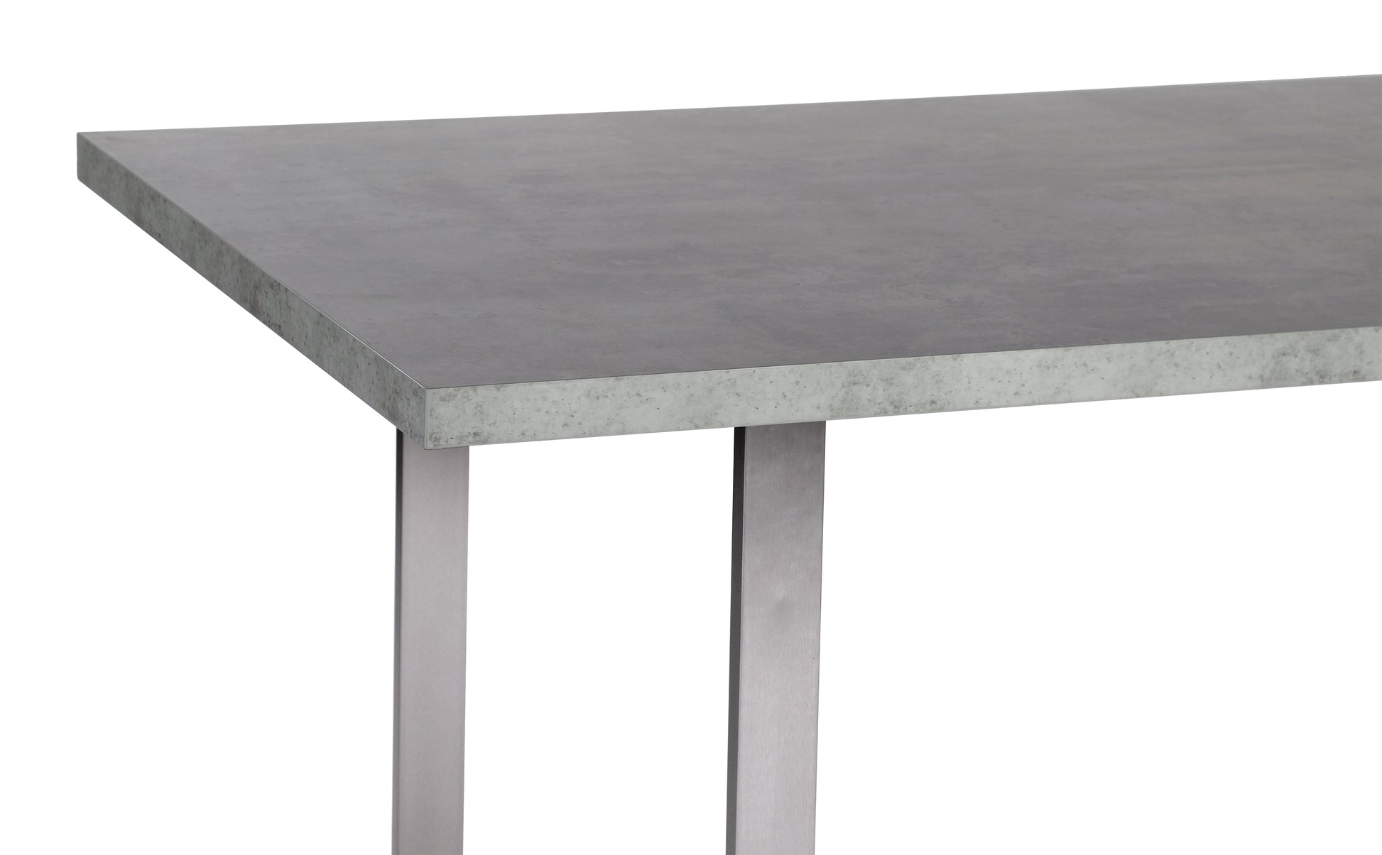 Fenton Dining Table with Cement Gray Laminate Top and Brushed Stainless Steel Base By Armen Living | Dining Tables | Modishstore - 6