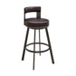 Flynn 26" Swivel Counter Stool in Black Metal with Light Gray Faux Leather By Armen Living | Bar Stools | Modishstore - 11