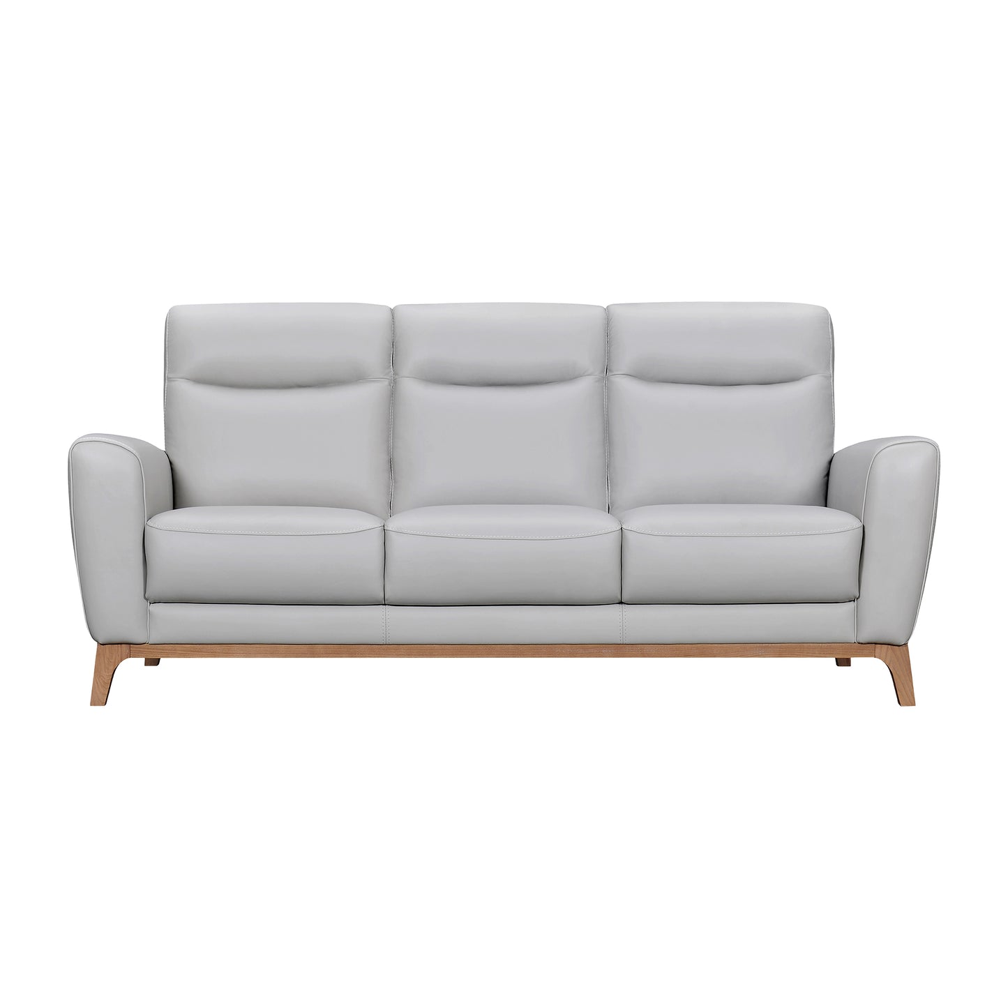 Greyson 83" Dove Gray Leather Sofa By Armen Living | Sofas | Modishstore - 2