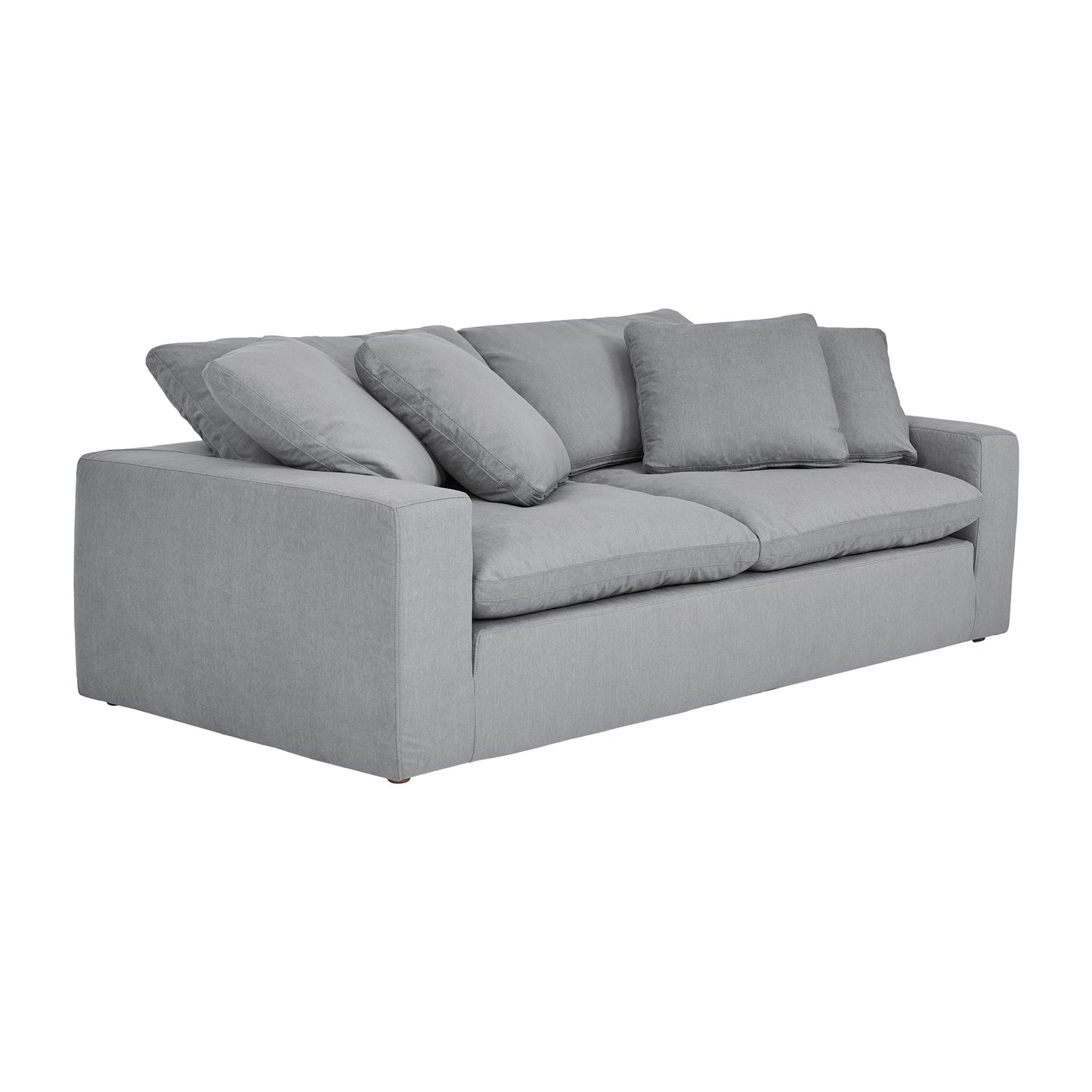 Liberty 96.5" Upholstered Sofa in Slate Gray By Armen Living | Sofas | Modishstore - 3