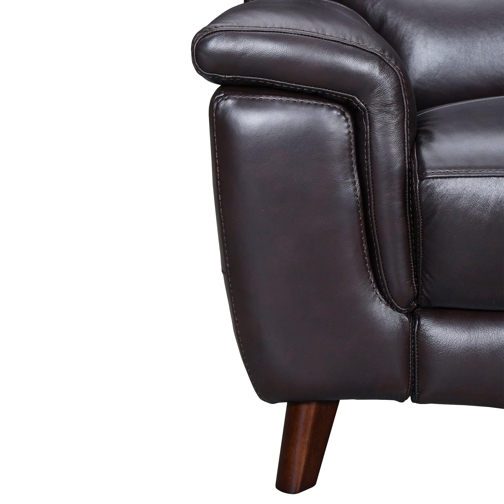 Lizette 78" Brown Leather Power Recliner Sofa with USB By Armen Living | Sofas | Modishstore - 5