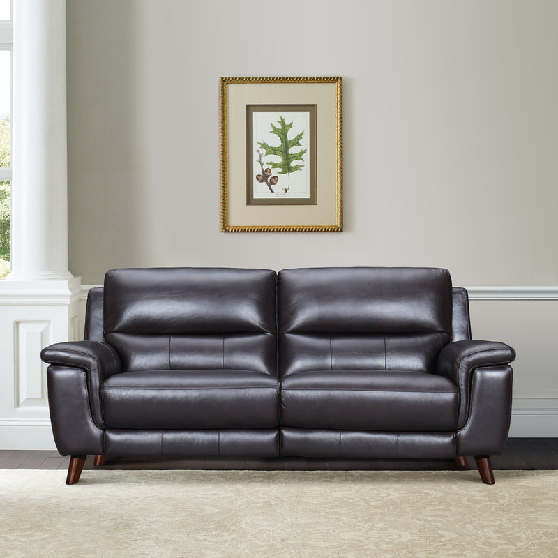 Lizette 78" Brown Leather Power Recliner Sofa with USB By Armen Living | Sofas | Modishstore