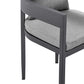 Menorca Outdoor Patio Dining Chairs in Aluminum with Gray Cushions - Set of 2 By Armen Living | Outdoor Chairs | Modishstore - 11