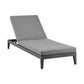 Menorca Outdoor Patio Adjustable Chaise Lounge Chair in Aluminum with Gray Cushions By Armen Living | Outdoor Chaise Lounges | Modishstore - 2