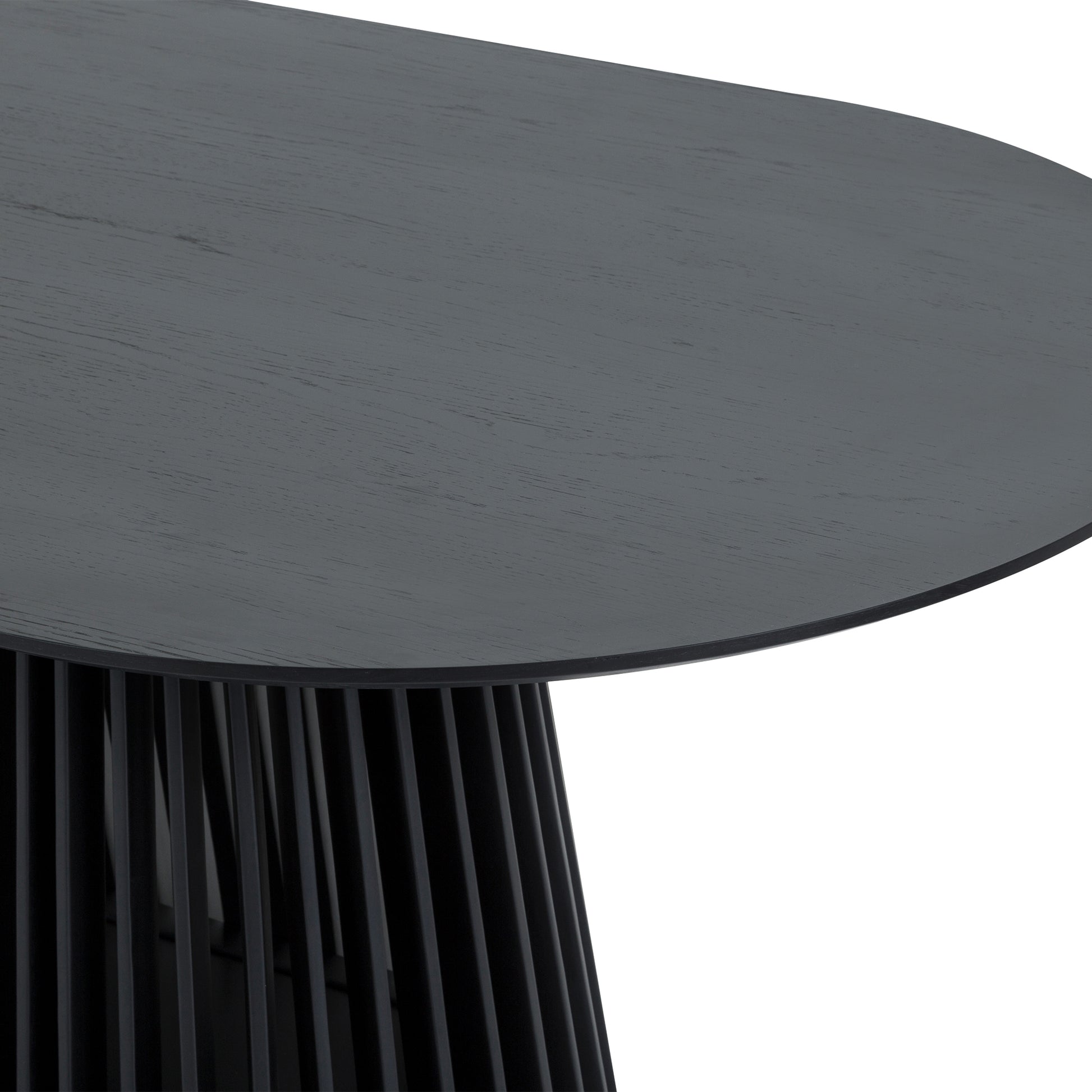 Pasadena 79" Wood Oval Dining Table in Black Oak Finish By Armen Living | Dining Tables | Modishstore - 6