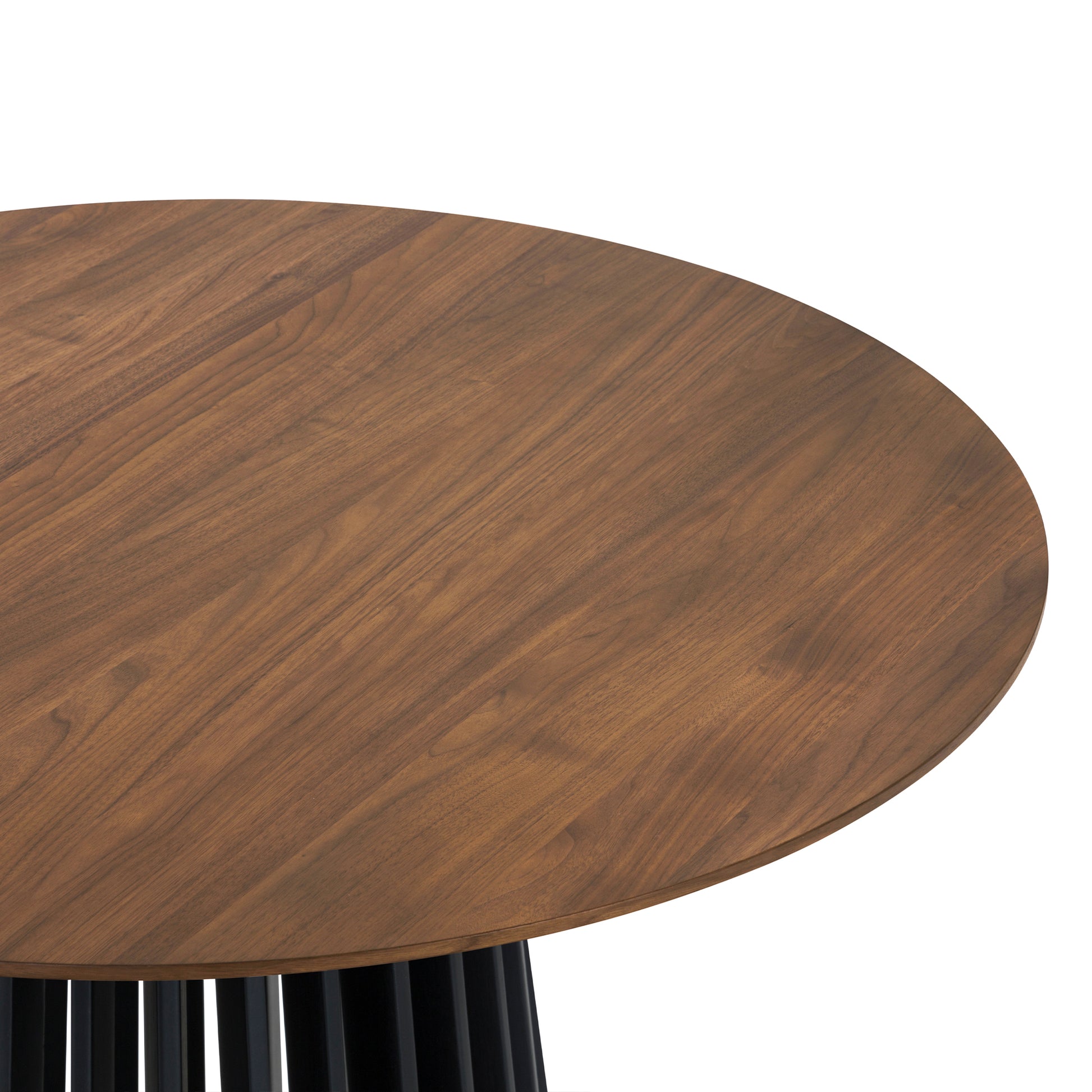 Pasadena 47" Wood Round Dining Table in Black Oak Finish By Armen Living | Dining Tables | Modishstore - 13