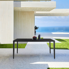 Palma Outdoor Patio Dining Table in Aluminum By Armen Living