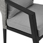 Palma Outdoor Patio Dining Chairs in Aluminum and Wicker with Gray Cushions - Set of 2 By Armen Living | Outdoor Chairs | Modishstore - 11