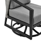 Palma Outdoor Patio Swivel Lounge Chair in Aluminum with Gray Cushions By Armen Living | Outdoor Chairs | Modishstore - 7