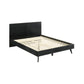 Petra Queen Platform Wood Bed Frame in Black Finish By Armen Living | Beds | Modishstore - 4