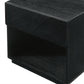 Petra 1 Drawer Wood Nightstand in Black Finish By Armen Living | Nightstands | Modishstore - 9