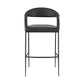 Ramona 30" Bar Stool with Matte Black Iron and Black Faux Leather By Armen Living | Bar Stools | Modishstore - 3