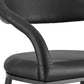 Ramona 30" Bar Stool with Matte Black Iron and Black Faux Leather By Armen Living | Bar Stools | Modishstore - 7