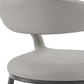 Ramona 26" Counter Stool with Matte Black Iron and Light Gray Leather By Armen Living | Bar Stools | Modishstore - 10