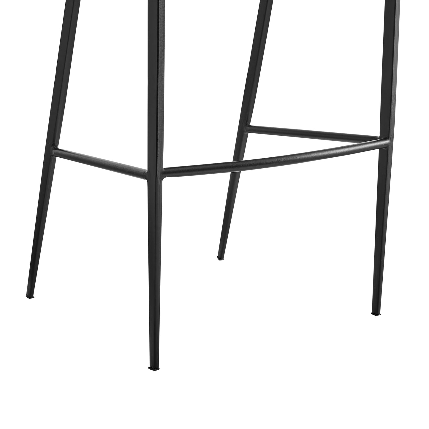 Ramona 26" Counter Stool with Matte Black Iron and Light Gray Leather By Armen Living | Bar Stools | Modishstore - 8