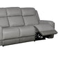 Rosalyn 87" Zero Gravity Power Reclining Sofa with Dropdown Console in Silver and Gray Leather By Armen Living | Sofas | Modishstore - 4