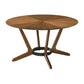 Santana Round Wood Dining Table in Walnut Finish By Armen Living | Dining Tables | Modishstore - 3