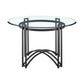 Tibet Contemporary Round Glass Dining Table with Matte Black Iron Base By Armen Living | Dining Tables | Modishstore - 4