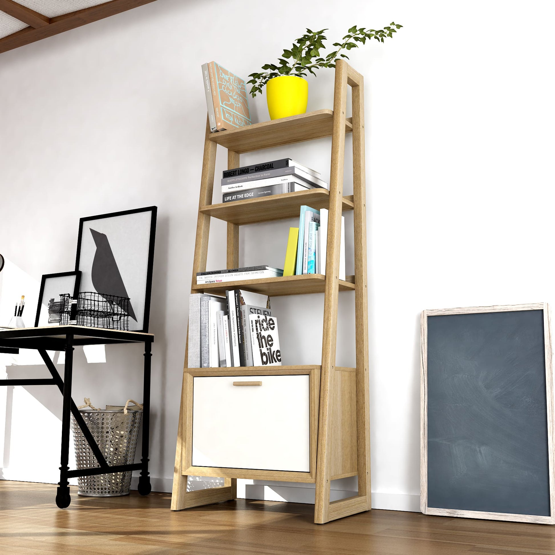 Kathy Ladder Shelf Bookcase By Anderson Teak | Bookcases | Modishstore - 8