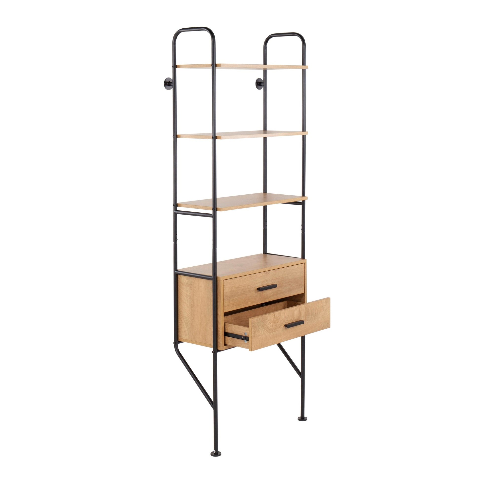 Lean Bookcase By LumiSource - OBC-LEAN BKBN | Bookcases | Modishstore - 4