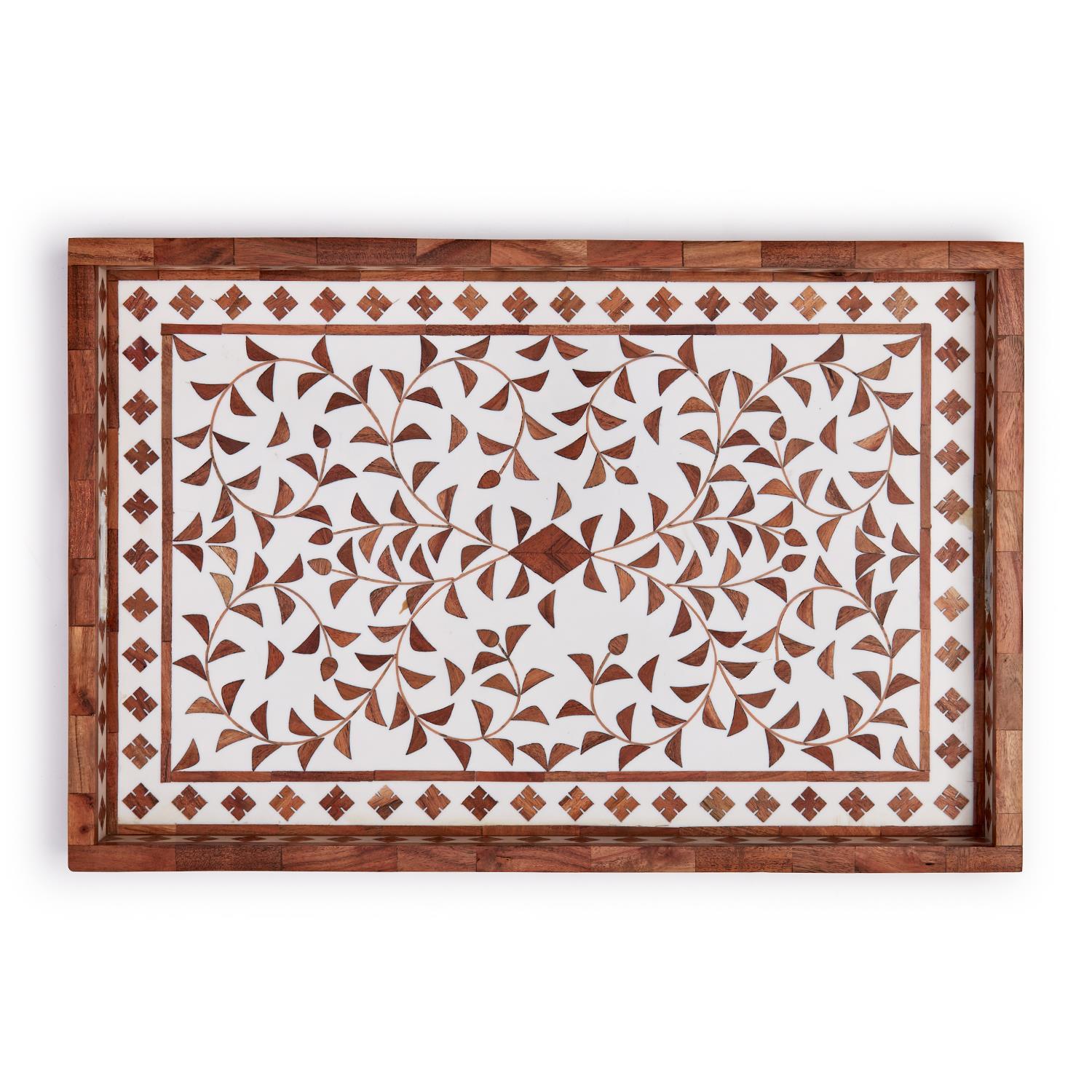 Jaipur Palace Natural Serving Tray By Tozai Home | Trays | Modishstore - 2